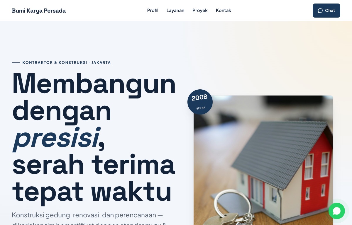 Contoh website Karya Persada