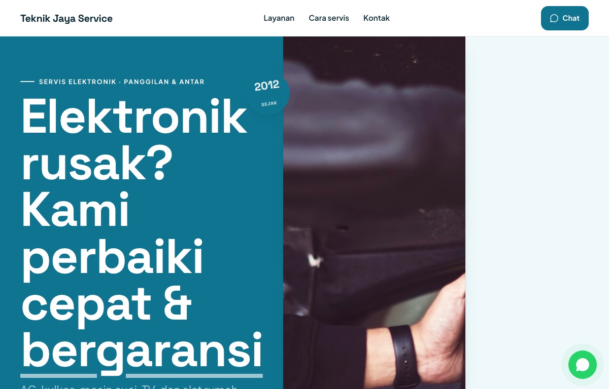 Contoh website Teknik Jaya